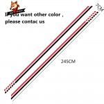 Vinyl Film Auto DIY Styling Decoration Decals Automobile Car Long Side Stripes Stickers Car Accessories for Fiat 500